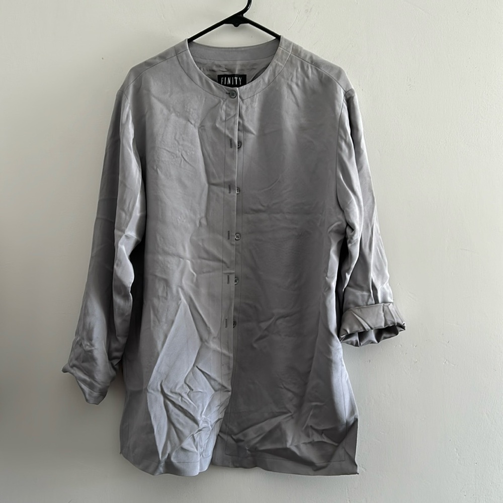 Finity, Woman’s Size Medium Button Down 100% Silk… - image 1